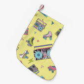 Vintage Kassette, Roller-Skate: Retro Kleiner Weihnachtsstrumpf (Vorderansicht (hängend))