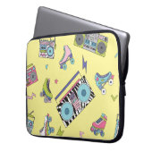 Vintage Kassette, Roller-Skate: Retro Laptopschutzhülle (Vorderseite Links)