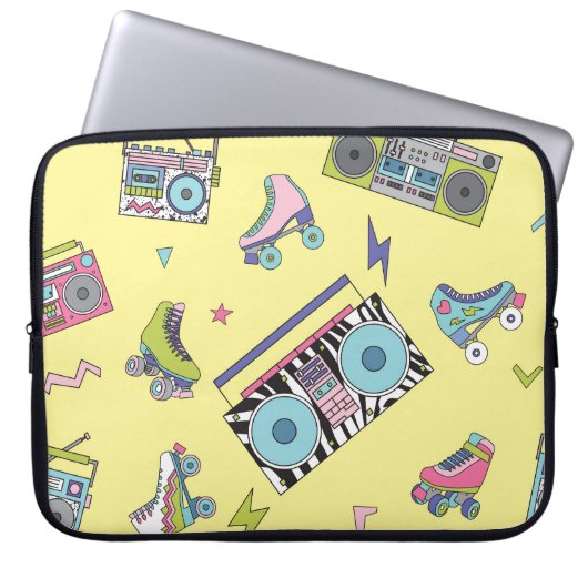 Vintage Kassette, Roller-Skate: Retro Laptopschutzhülle (Vorderseite)