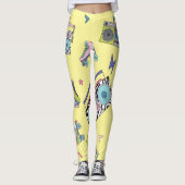 Vintage Kassette, Roller-Skate: Retro Leggings (Vorderseite)