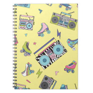 Vintage Kassette, Roller-Skate: Retro Notizblock