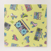 Vintage-Kassette, Rollschuhe: Retro Puzzle (Horizontal)