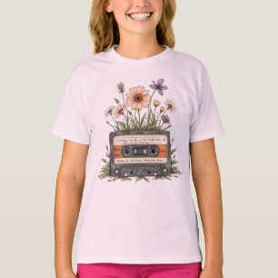 Vintage-Kassette Wildblumen Cottagecore  T-Shirt