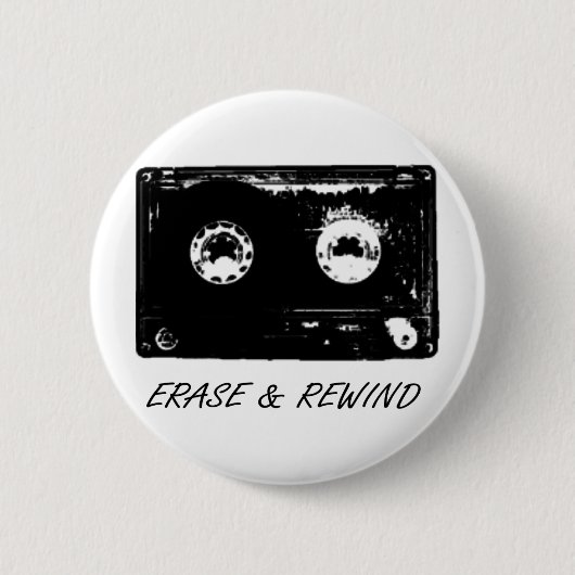 Vintage-Kassetten-Design! Button (Vorderseite)