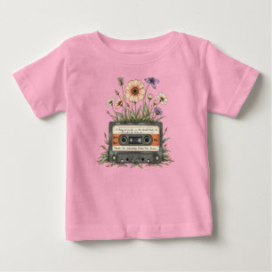 Vintage-Kassettenband Wildblumen Cottagecore Baby T-shirt