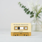 Vintage Kassettenbandkarte Visitenkarte (Stehend Vorderseite)