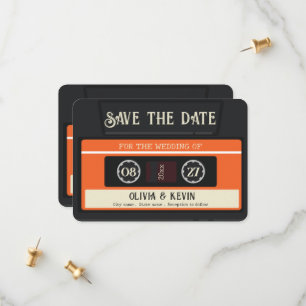 Vintage Kassettenhochzeit Save The Date