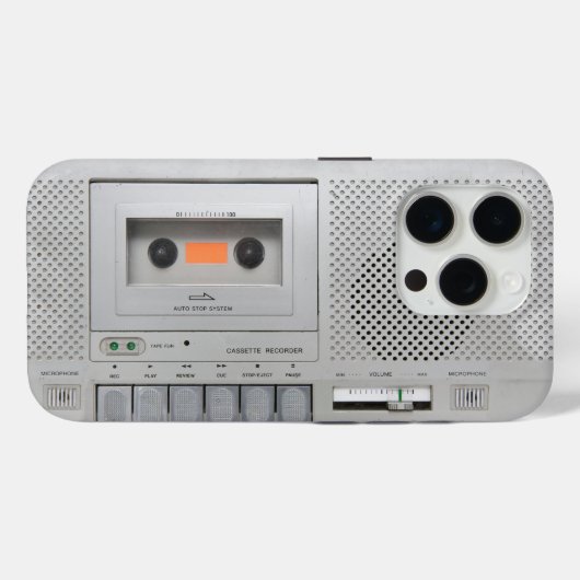 Vintage-Kassettenrekorder Case-Mate iPhone Hülle (Rückseite (Horizontal))