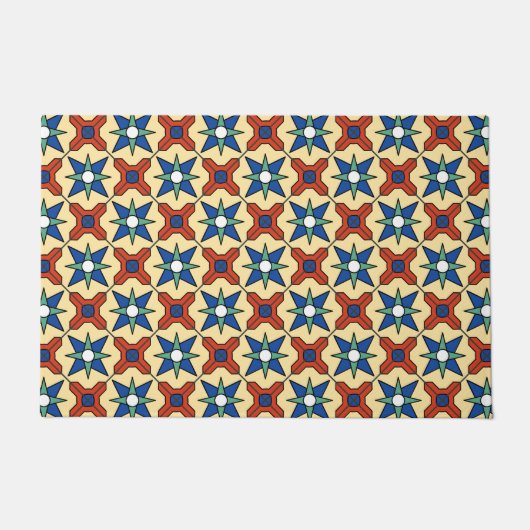 Vintage katalanische Insel Tile Fußmatte (Vorderseite)