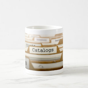 Vintage Katalogordner-Register-Organisation Kaffeetasse