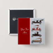 VINTAGE KATASTROS-Auto-Reparatur Automotive, rot Button (Vorne & Hinten)