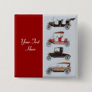 VINTAGE KATASTROS-Auto-Reparatur Automotive, rot Button