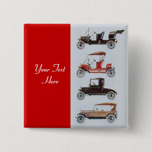 VINTAGE KATASTROS-Auto-Reparatur Automotive, rot Button