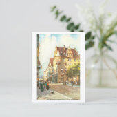 Vintage Katchenhaus and Kaiserstrasse in Heilbronn Postkarte (Stehend Vorderseite)