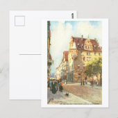 Vintage Katchenhaus and Kaiserstrasse in Heilbronn Postkarte (Vorne/Hinten)