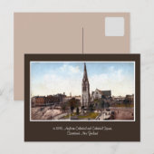 Vintage Kathedrale, Christchurch NZ Postkarte (Vorne/Hinten)