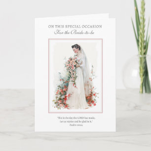 Vintage katholische Braut Florales Rosenkranz und  Karte