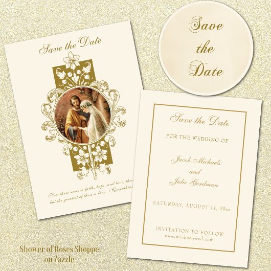 Vintage katholische Hochzeit - Elegant Save the Da Date