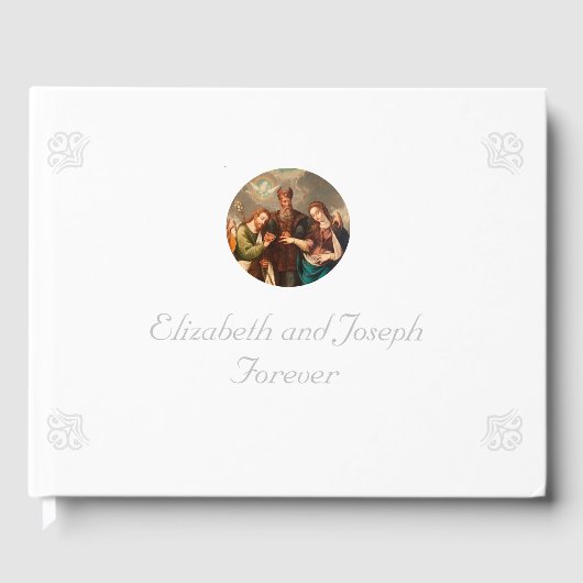 Vintage katholische Hochzeit Gästebuch (Vorderseite)