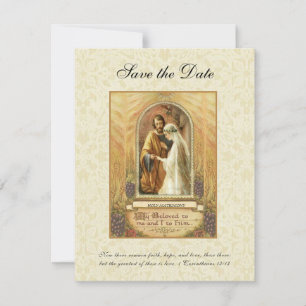 Vintage katholische Hochzeit  Religiöse Save The D Date