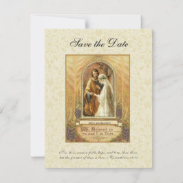 Vintage katholische Hochzeit Save the Date