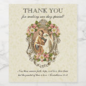 Vintage katholische Hochzeit Weinetikett (Einzelnes Label)