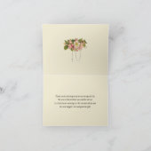 Vintage katholische Hochzeitskirsche Blüten Religi Dankeskarte (Innenseite)