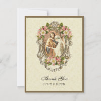 Vintage katholische Hochzeitskirsche Blüten Religi