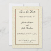 Vintage katholische Hochzeitskirsche Blüten Religi Save The Date (Rückseite)