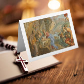 Vintage katholische Krippe Feiertagskarte