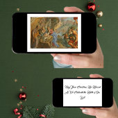 Vintage katholische Krippe Feiertagskarte