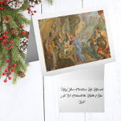 Vintage katholische Krippe Feiertagskarte