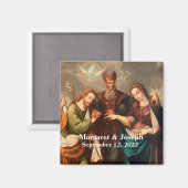 Vintage katholische Personalisierte Gastgeschenke  Magnet (Vorderseite/Rückseite)