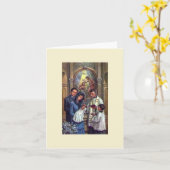 Vintage katholische Taufkarte Karte (Gelbe Blume)