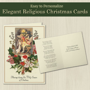 Vintage katholische Weihnachten Jesus Geburt Karte