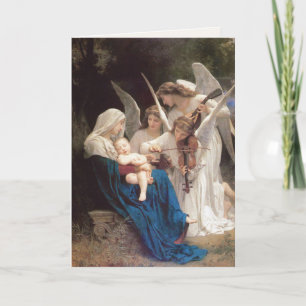Vintage katholische Weihnachtsdarstellung der Jung Feiertagskarte