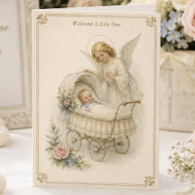Vintage katholische Willkommensgruß für das kleine