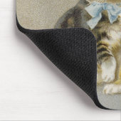 Vintage Katz- und Hundefreundschaft Mousepad (Ecke)