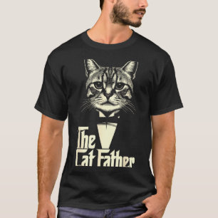 Vintage-Katz-Vater Papa Leben Katz-Daddy glücklich T-Shirt
