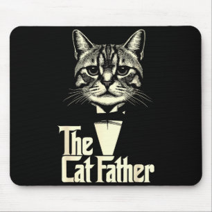 Vintage-Katz-Vater Papa Leben Katz-Vater glücklich Mousepad