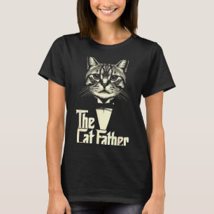 Vintage-Katz-Vater Papa Leben Katz-Vater glücklich T-Shirt