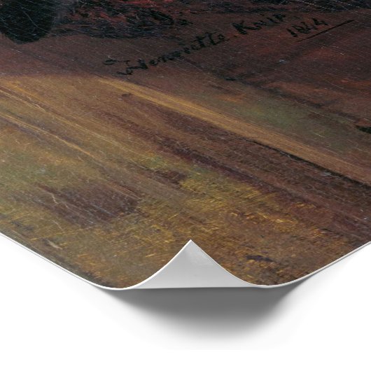 Vintage Kätzchen Lackplakat Poster (Ecke)