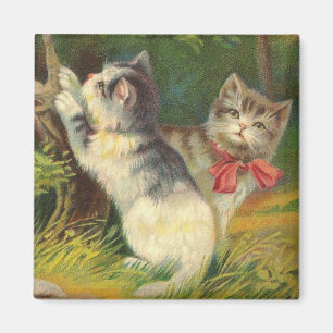 Vintage-Kätzchen-Magnet Magnet