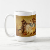 Vintage Kätzchen mit der Garn-Tasse Kaffeetasse (Links)