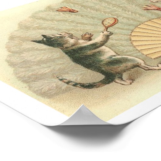 Vintage Kätzchen Poster (Ecke)