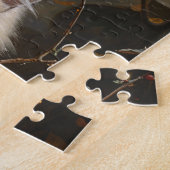 Vintage Kätzchenmalerei mit langhaarigen Kätzchen Puzzle (Seite)