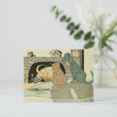 Vintage Katze 1922 Illustration Postkarte (Stehend Vorderseite)