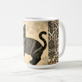 Vintage-Katze, Antike Katze und Motivmuster Kaffeetasse (VorderseiteRechts)