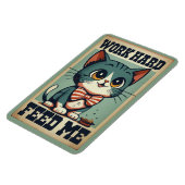 Vintage Katze arbeiten Magnet (Linke Seite)