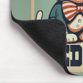 Vintage Katze arbeiten Mousepad (Ecke)